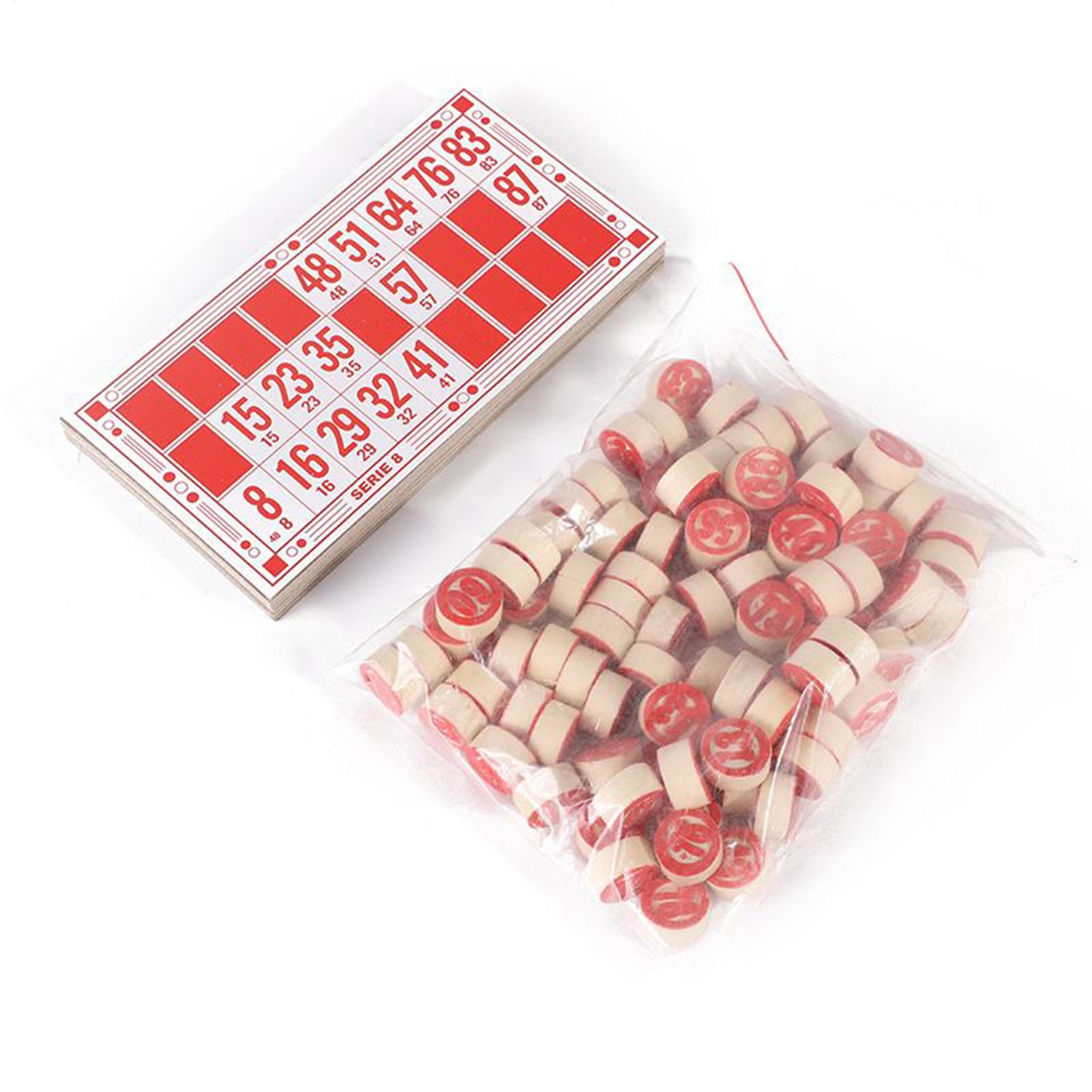 Party Games Large Groups - Bingo Seti Vintage Ahşap İnteraktif Oyuncaklar