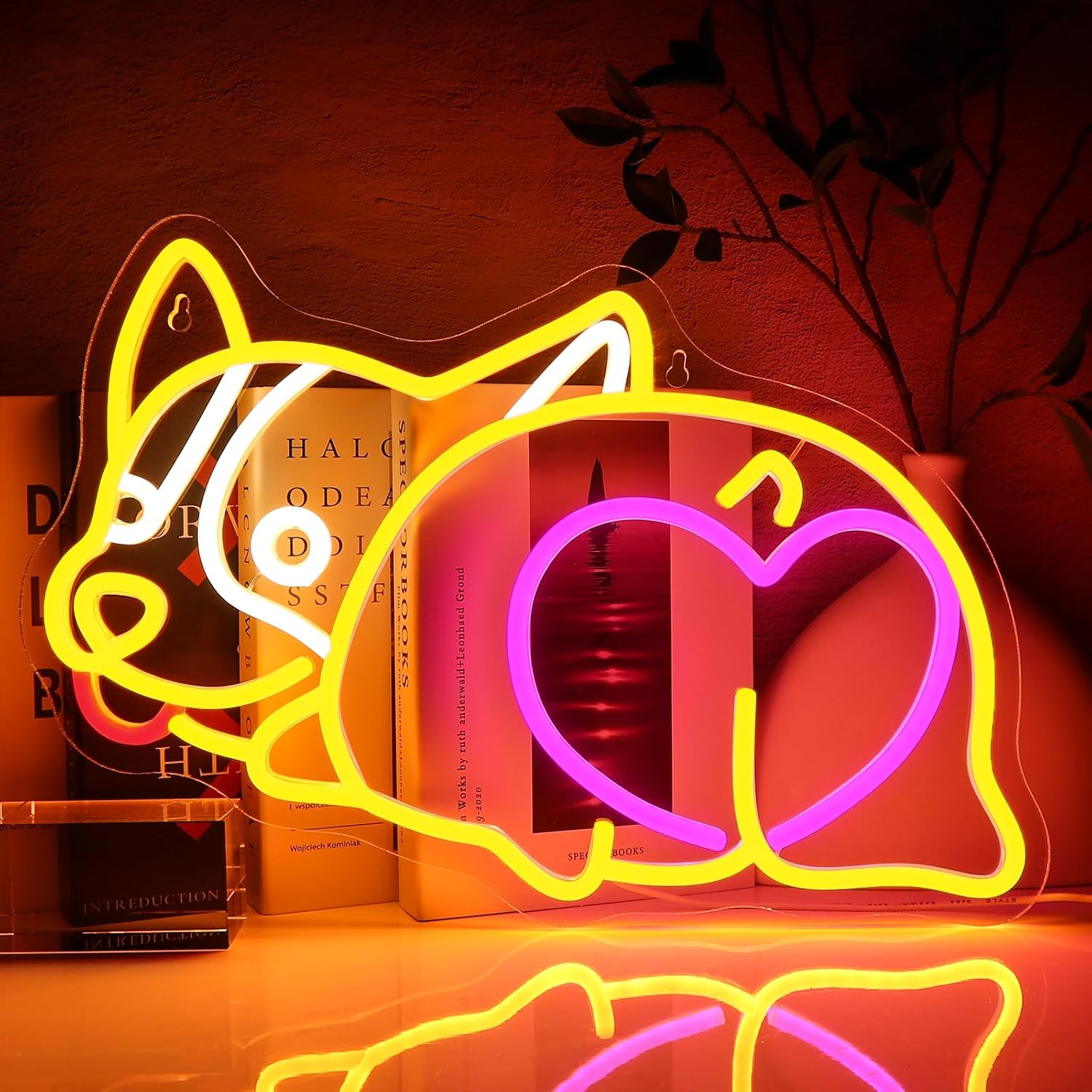Zoo Party Games - Corgi Köpek Neon Tabela USB Güçlü